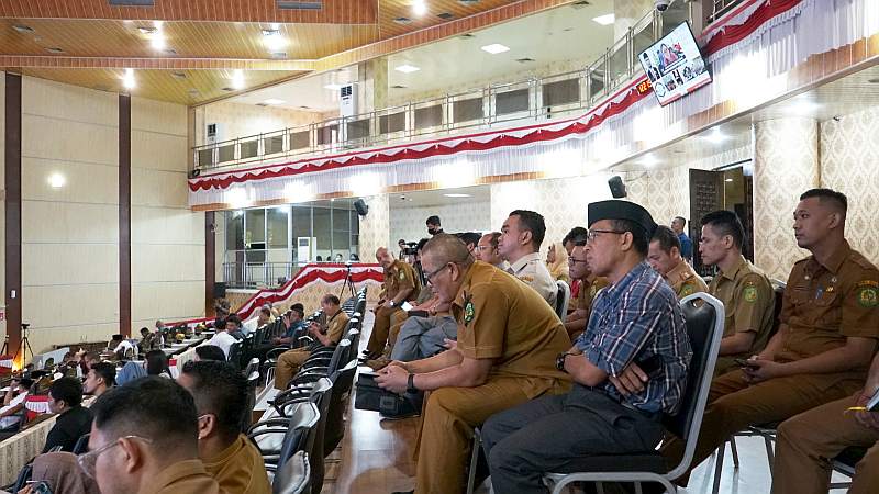 Rapat Paripurna ‘Penyampaian Rekomendasi DPRD Kota Medan terhadap Laporan Keterangan Pertanggungjawaban (LKPJ) Kepala Daerah Tahun Anggaran 2022, di ruang rapat paripurna Gedung DPRD Medan, Jalan Kapten Maulana Lubis No 1, Medan, Selasa (18/4/2023).